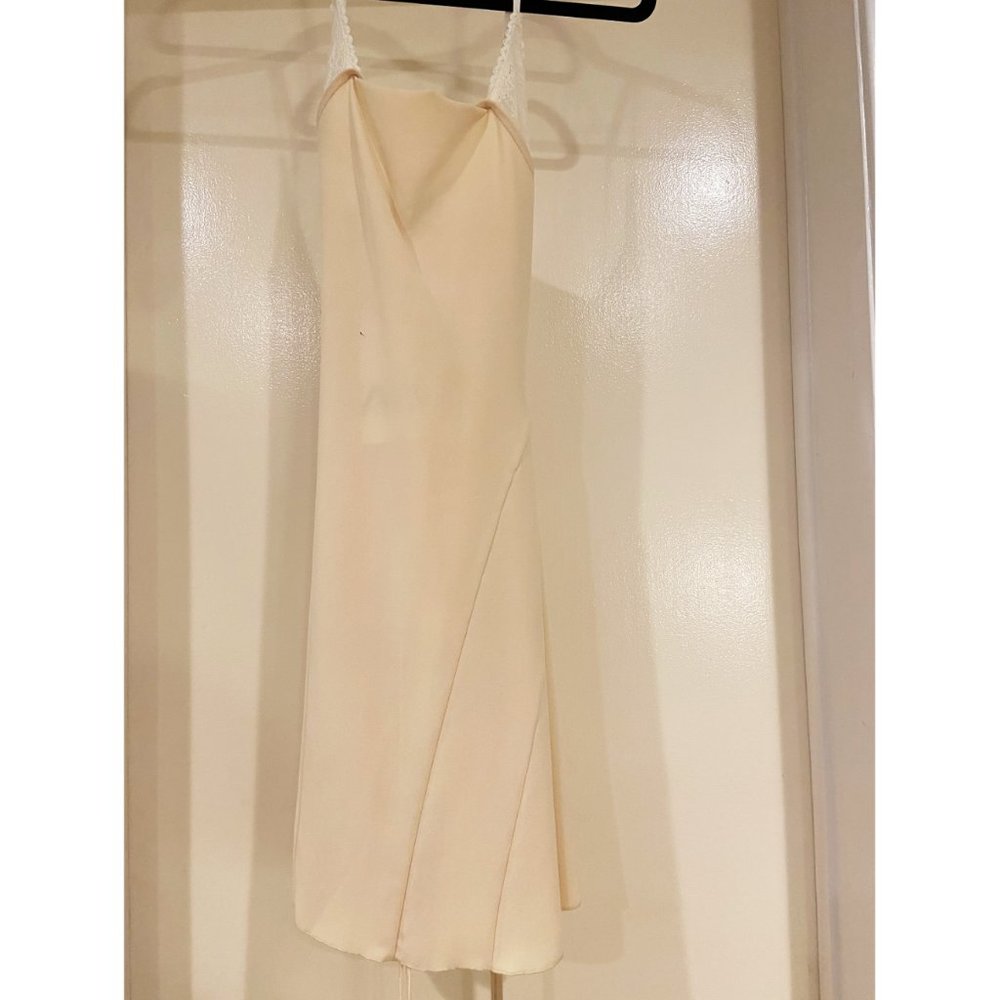 Zara Minimal Cocktail Dress in Cream NEW